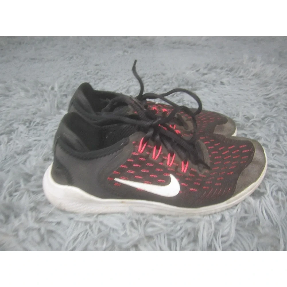 Nike Shoes Youth Girls 5Y Free RN (GS) Running Black Pink AH3457-001 Athletic - Picture 4 of 11